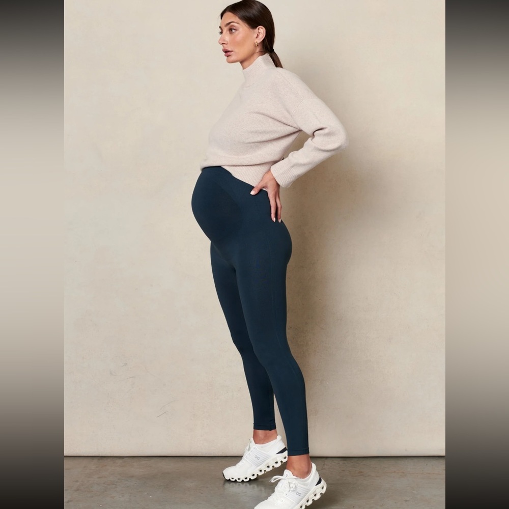 BLANQI Everyday Maternity Belly Support Leggings STORM Small.